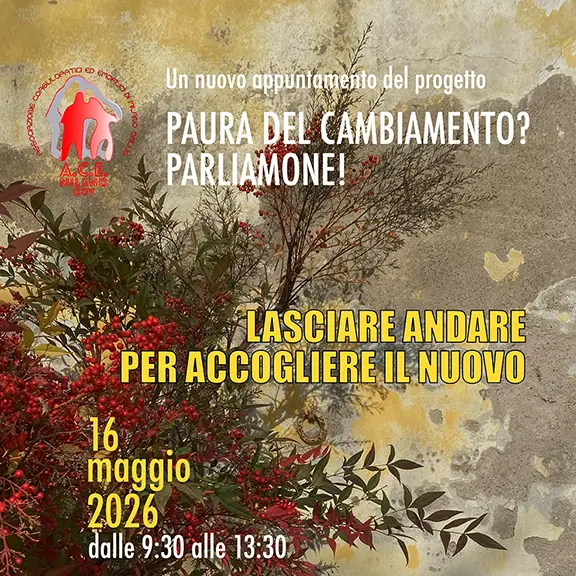 Cover Locandina "Lasciare andare per accogliere il nuovo"