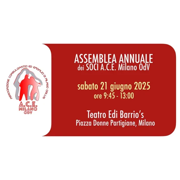 Locandina - Convocazione assemblea 2025 ACE Milano ODV
