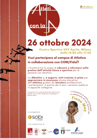 Locandina Atleti con la A - evento di ottobre 2024