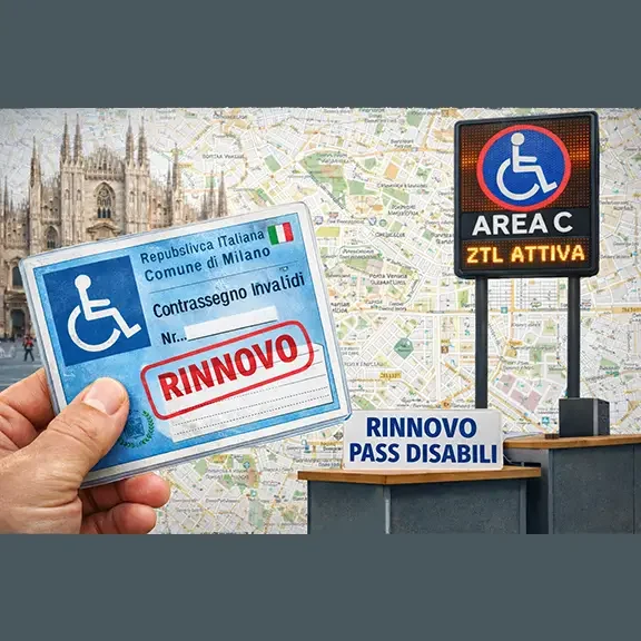 Grafica Pass Disabili a Milano